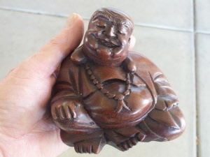 small wood buddha