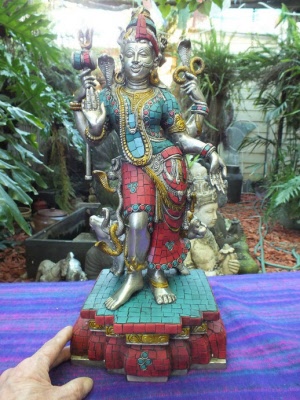 Half Male Half Female Hindu statue