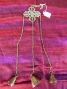 Brass Dorje with three bells on chain