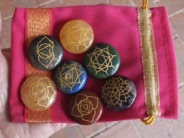 Chakra Reiki stones engraved set