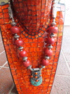 Red Bead Necklace 