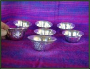 Silver colour Offering Bowl Medium Set