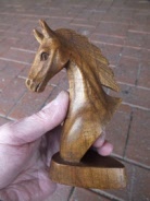 Carved Horse Bust Small