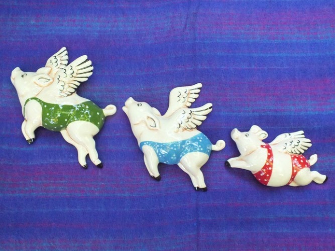 Australian Ceramics - Flying Pig Wall Art