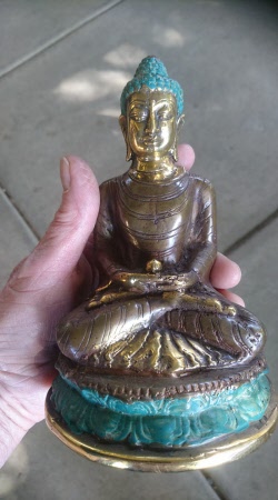 Bronze Buddha in meditation