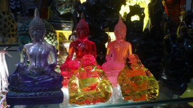 coloured buddha see through