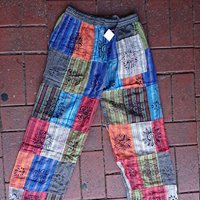 Lightweight Cotton patchwork pants Unisex