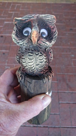 Owl on wood