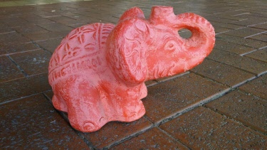 pink elephant terracotta