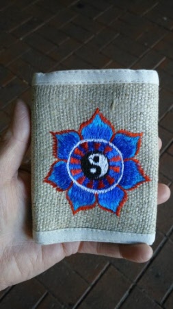 wallet with yin yang in lotus