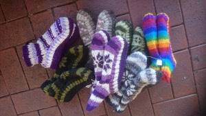 Woolen slippers hand knitted
